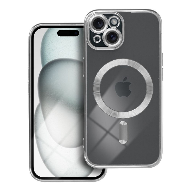 Apple iPhone 15 Coque Electro Mag MagSAFE  Argenté