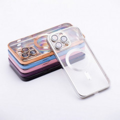 Apple iPhone 15 Plus Coque Electro Mag MagSAFE  Argenté