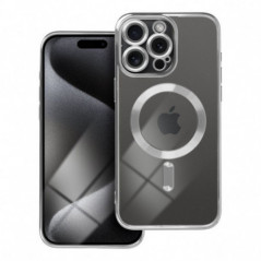 Apple iPhone 15 Pro Coque Electro Mag MagSAFE  Argenté