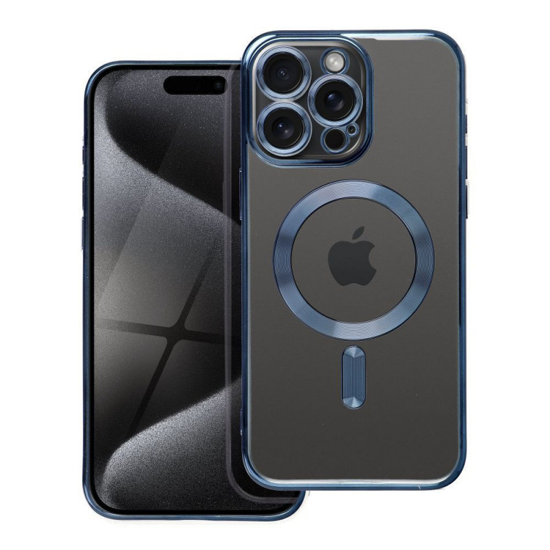 Apple iPhone 15 Pro Max Coque Electro Mag MagSAFE  Titane bleu