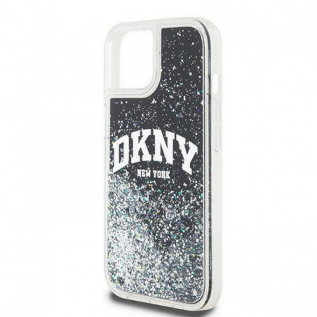 Apple iPhone 11 Coque DKNY Liquid Glitters Arch Logo Noir