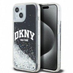 Apple iPhone 14 Coque DKNY Liquid Glitters Arch Logo Noir