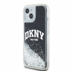Apple iPhone 14 Coque DKNY Liquid Glitters Arch Logo Noir