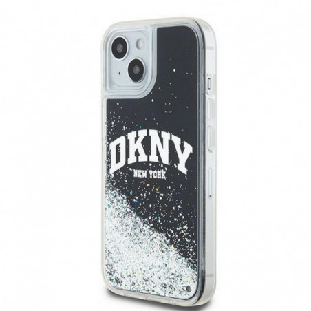 Apple iPhone 14 Coque DKNY Liquid Glitters Arch Logo Noir