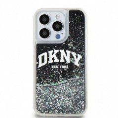 Apple iPhone 14 Pro Coque DKNY Liquid Glitters Arch Logo Noir