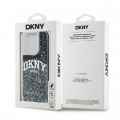 Apple iPhone 14 Pro Coque DKNY Liquid Glitters Arch Logo Noir
