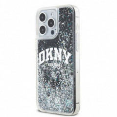 Apple iPhone 14 Pro Max Coque DKNY Liquid Glitters Arch Logo Noir