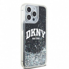 Apple iPhone 14 Pro Max Coque DKNY Liquid Glitters Arch Logo Noir