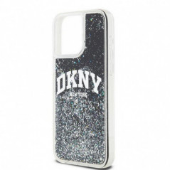 Apple iPhone 14 Pro Max Coque DKNY Liquid Glitters Arch Logo Noir