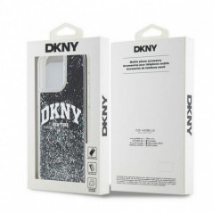 Apple iPhone 14 Pro Max Coque DKNY Liquid Glitters Arch Logo Noir