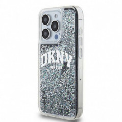 Apple iPhone 15 Pro Coque DKNY Liquid Glitters Arch Logo Noir