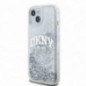 Apple iPhone 15 Coque DKNY Liquid Glitters Arch Logo Blanc