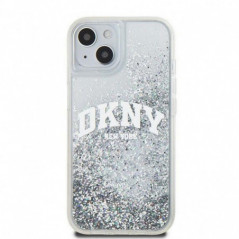 Apple iPhone 15 Coque DKNY Liquid Glitters Arch Logo Blanc