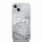 Apple iPhone 15 Coque DKNY Liquid Glitters Arch Logo Blanc