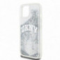 Apple iPhone 15 Coque DKNY Liquid Glitters Arch Logo Blanc