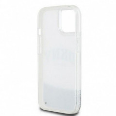 Apple iPhone 15 Coque DKNY Liquid Glitters Arch Logo Blanc