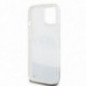 Apple iPhone 15 Coque DKNY Liquid Glitters Arch Logo Blanc
