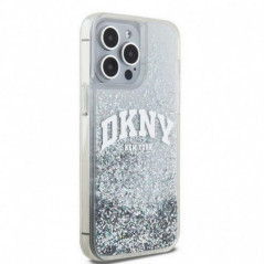 Apple iPhone 15 Pro Coque DKNY Liquid Glitters Arch Logo Blanc