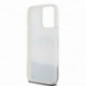 Apple iPhone 15 Pro Coque DKNY Liquid Glitters Arch Logo Blanc
