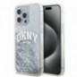 Apple iPhone 15 Pro Max Coque DKNY Liquid Glitters Arch Logo Blanc