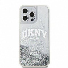 Apple iPhone 15 Pro Max Coque DKNY Liquid Glitters Arch Logo Blanc
