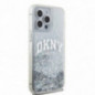 Apple iPhone 15 Pro Max Coque DKNY Liquid Glitters Arch Logo Blanc