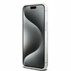 Apple iPhone 15 Pro Max Coque DKNY Liquid Glitters Arch Logo Blanc