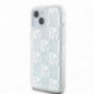 Apple iPhone 15 Coque DKNY Liquid Glitters Checkered Pattern Blanc