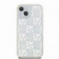 Apple iPhone 15 Coque DKNY Liquid Glitters Checkered Pattern Blanc