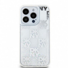 Apple iPhone 15 Pro Coque DKNY Liquid Glitters Checkered Pattern Blanc