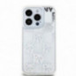 Apple iPhone 15 Pro Coque DKNY Liquid Glitters Checkered Pattern Blanc