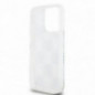 Apple iPhone 15 Pro Coque DKNY Liquid Glitters Checkered Pattern Blanc
