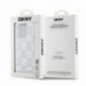Apple iPhone 15 Pro Coque DKNY Liquid Glitters Checkered Pattern Blanc