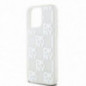 Apple iPhone 15 Pro Max Coque DKNY Liquid Glitters Checkered Pattern Blanc