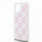 Apple iPhone 15 Coque DKNY Liquid Glitters Checkered Pattern Rose