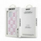 Apple iPhone 15 Coque DKNY Liquid Glitters Checkered Pattern Rose