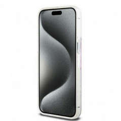 Apple iPhone 15 Pro Max Coque DKNY Liquid Glitters Checkered Pattern Rose