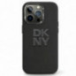 Apple iPhone 15 Pro Max Coque DKNY Silicone Stack Metal Logo Noir