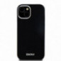 Apple iPhone 15 Plus Coque DKNY Silicone Horizontal Metal Logo MagSAFE  Noir