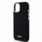 Apple iPhone 15 Plus Coque DKNY Silicone Horizontal Metal Logo MagSAFE  Noir