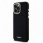 Apple iPhone 15 Pro Max Coque DKNY Silicone Horizontal Metal Logo MagSAFE  Noir