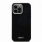 Apple iPhone 15 Pro Max Coque DKNY Silicone Horizontal Metal Logo MagSAFE  Noir