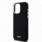 Apple iPhone 15 Pro Max Coque DKNY Silicone Horizontal Metal Logo MagSAFE  Noir