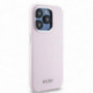 Apple iPhone 14 Pro Coque DKNY Silicone Horizontal Metal Logo MagSAFE  Rose