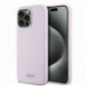 Apple iPhone 14 Pro Max Coque DKNY Silicone Horizontal Metal Logo MagSAFE  Rose