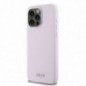 Apple iPhone 14 Pro Max Coque DKNY Silicone Horizontal Metal Logo MagSAFE  Rose