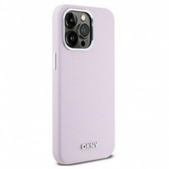 Apple iPhone 14 Pro Max Coque DKNY Silicone Horizontal Metal Logo MagSAFE  Rose