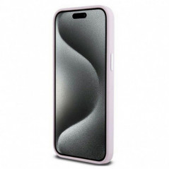 Apple iPhone 14 Pro Max Coque DKNY Silicone Horizontal Metal Logo MagSAFE  Rose
