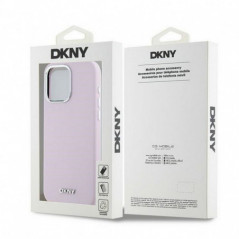 Apple iPhone 14 Pro Max Coque DKNY Silicone Horizontal Metal Logo MagSAFE  Rose
