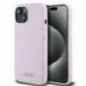 Apple iPhone 15 Coque DKNY Silicone Horizontal Metal Logo MagSAFE  Rose